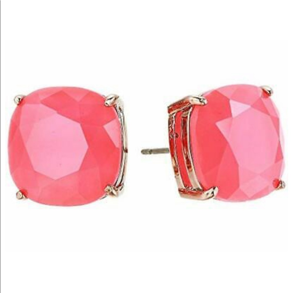 Coral studded kate spade earrings